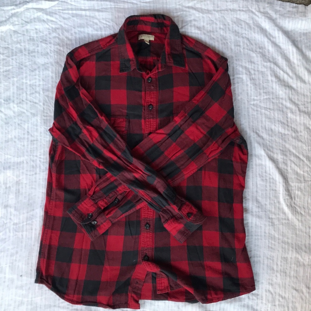 Sonoma Men’s Red and Black Flannel Long Sleeve